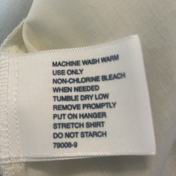 STAFFORD‎ Men’s Cream Button Down Long Sleeve Dress Shirt Size 17 36-37 - Picture 10 of 10